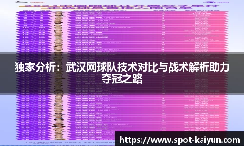 独家分析:武汉网球队技术对比与战术解析助力夺冠之路